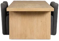 Salida Light Tone Rect Table & 4 Dark Gray Upholstered Chairs