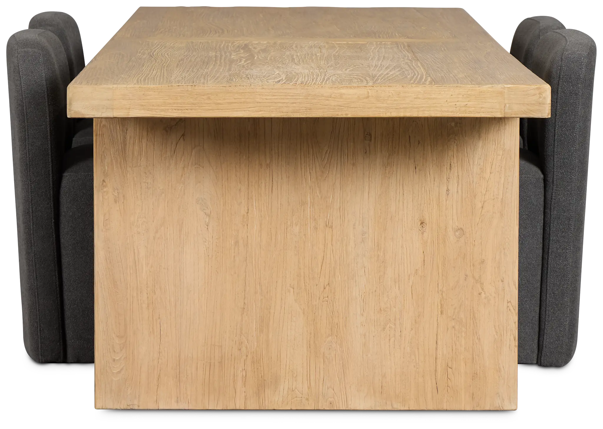 Salida Light Tone Rect Table & 4 Dark Gray Upholstered Chairs Salida Light Tone Rect Table & 4 Dark Gray Upholstered Chairs