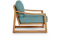 Tobago Light Tone Chair With Teal Cushion