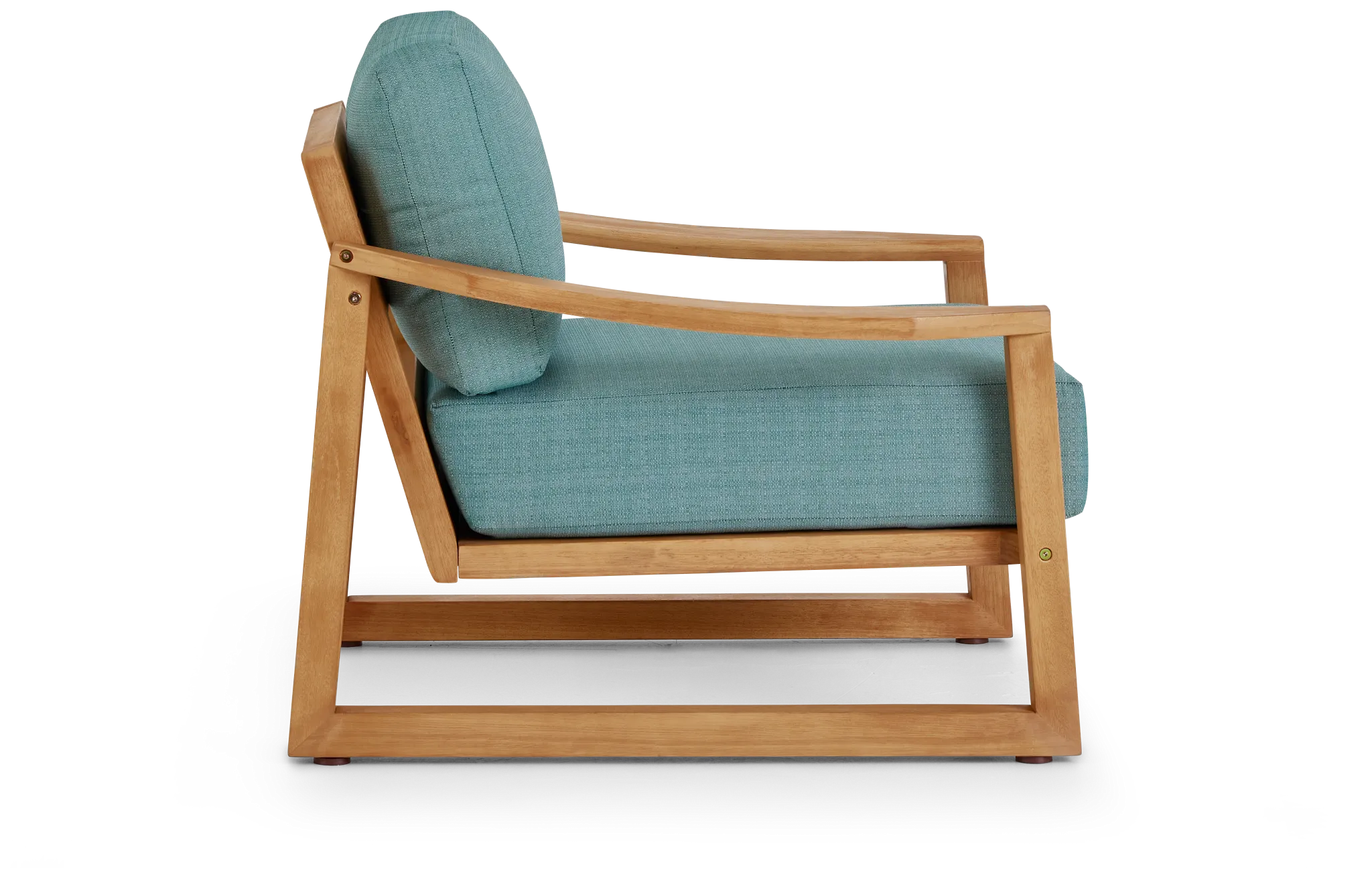 Tobago Light Tone Chair With Teal Cushion