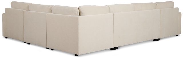 Addie Beige Fabric Medium Left Chaise Storage Sleeper Sectional