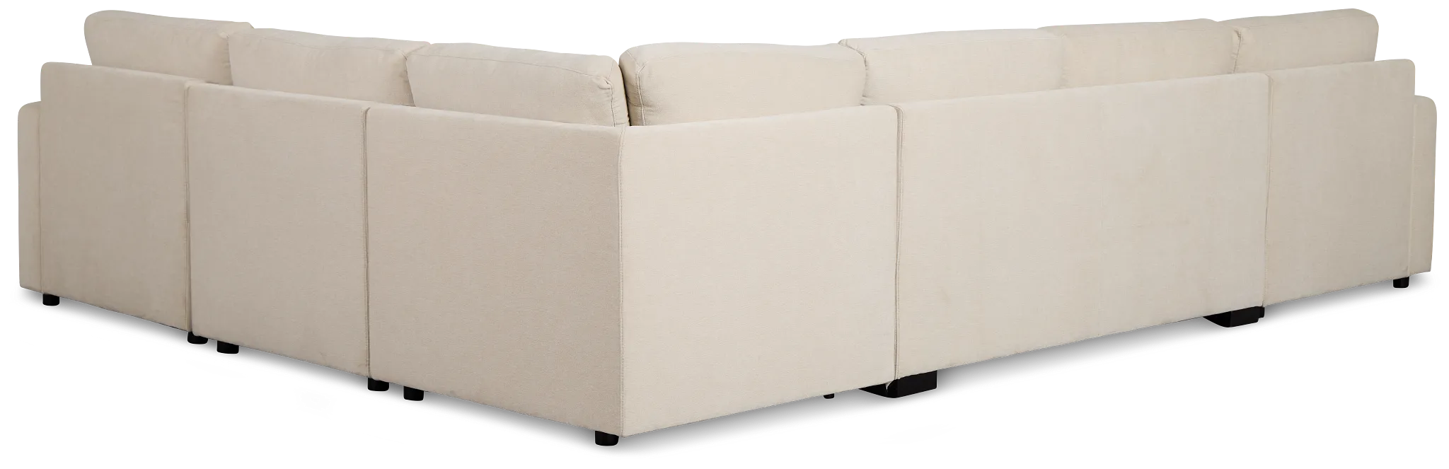 Addie Beige Fabric Medium Left Chaise Storage Sleeper Sectional