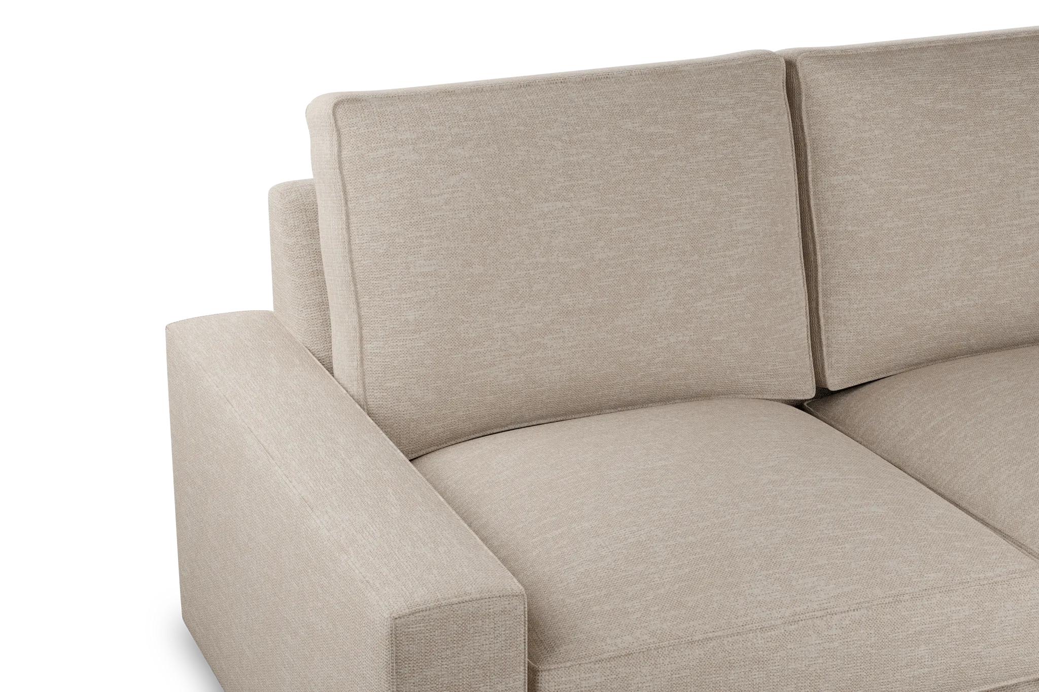 Edgewater Victory Taupe Large Two-arm Sectional