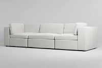 Destin Maguire Ivory Fabric 3-piece Modular Sofa