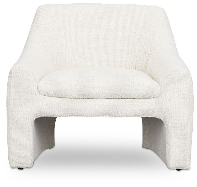 Carter White Fabric Accent Chair