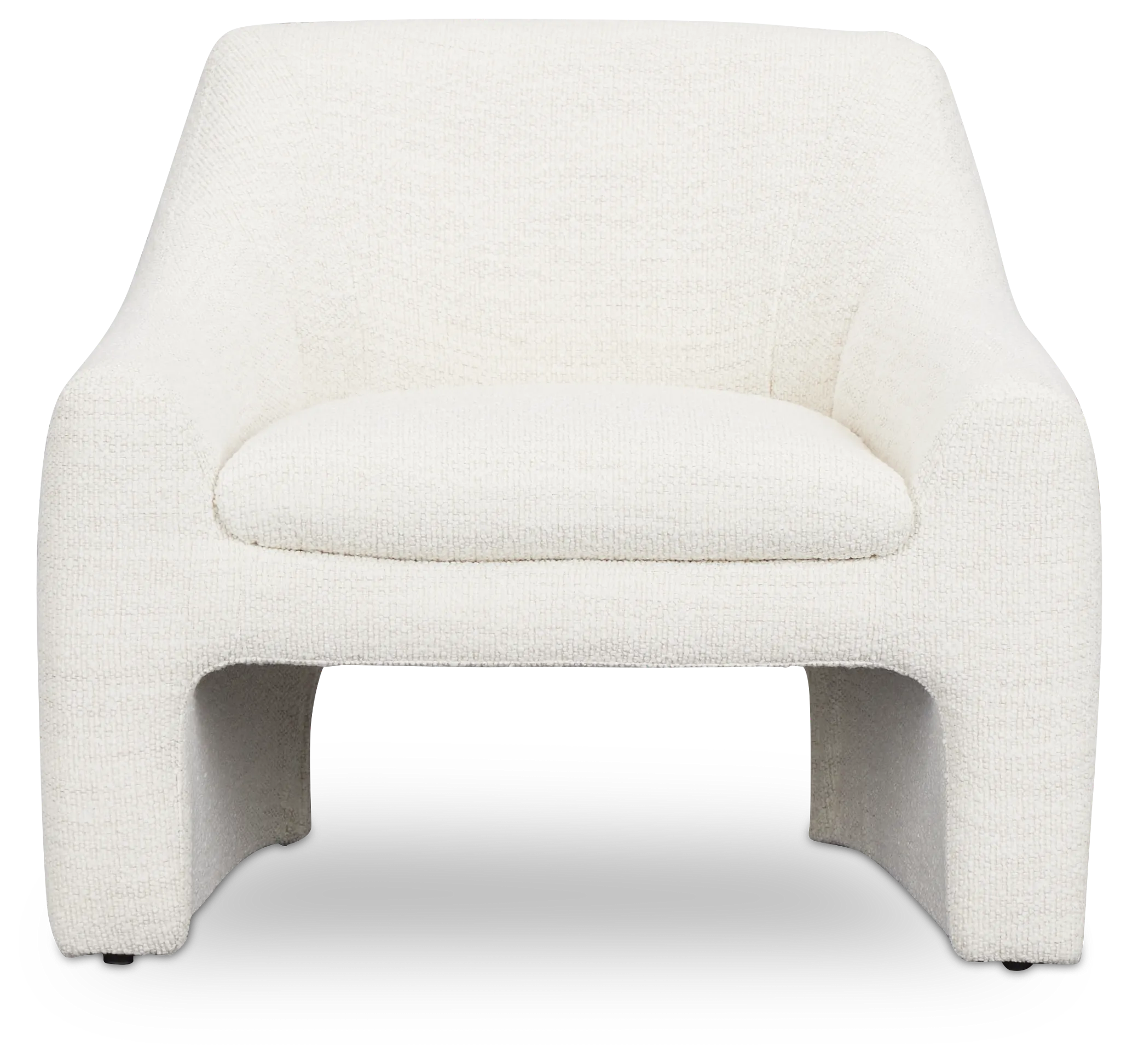 Carter White Fabric Accent Chair