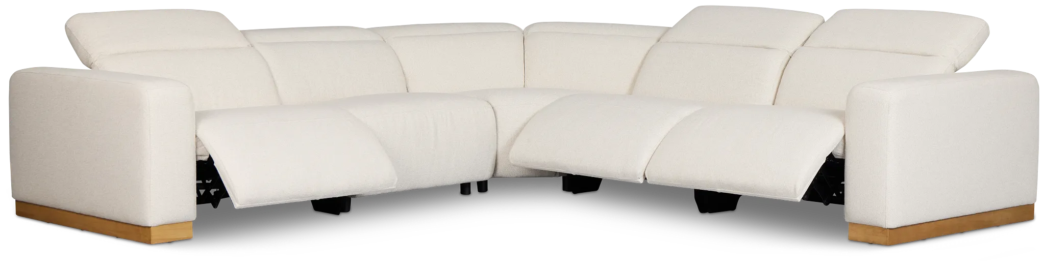Leona Light Beige Light Tone Medium Triple Power 2-arm Sectional
