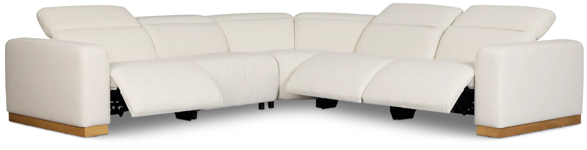 Leona Light Beige Light Tone Medium Triple Power 2-arm Sectional Leona Light Beige Light Tone Medium Triple Power 2-arm Sectional