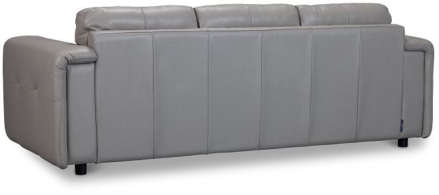 Rowan Gray Leather Sofa