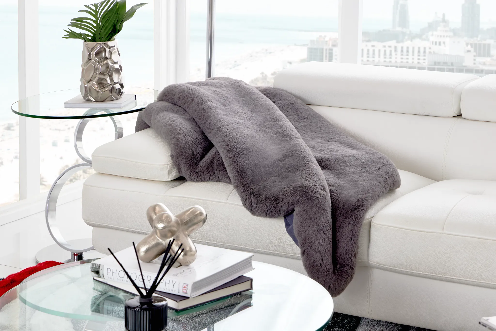 Grafton Glass Round End Table