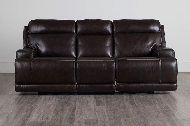 Valor Dark Brown Leather Power Reclining Sofa (0)