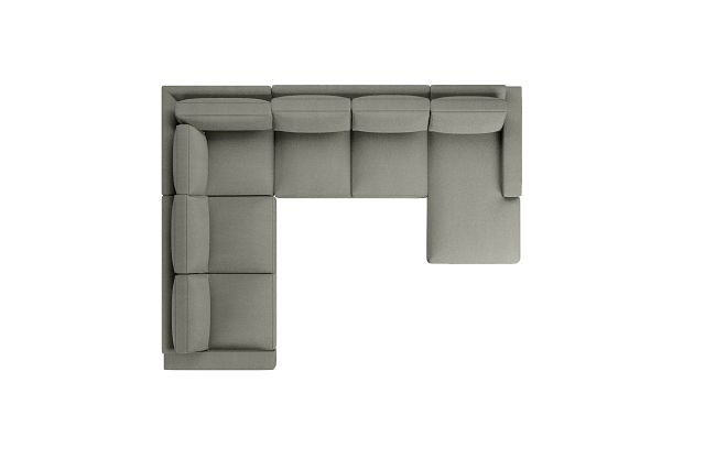 Edgewater Delray Pewter Medium Right Chaise Sectional