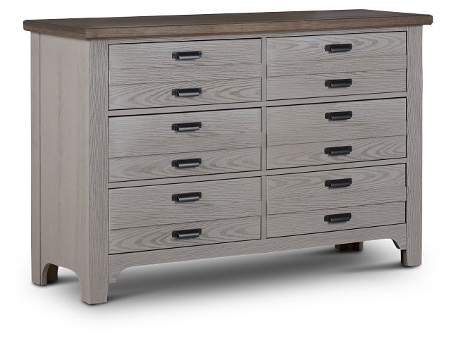 Bungalow Two-tone 6-drawer Dresser (2)