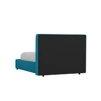 Grayton Sutton Blue 44" Upholstered Platform Bed