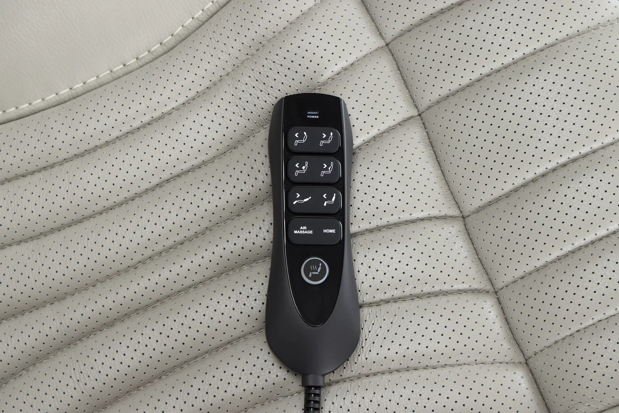 Nova Light Gray Lthr/vinyl Power Recliner W/ Massage Nova Light Gray Lthr/vinyl Power Recliner W/ Massage