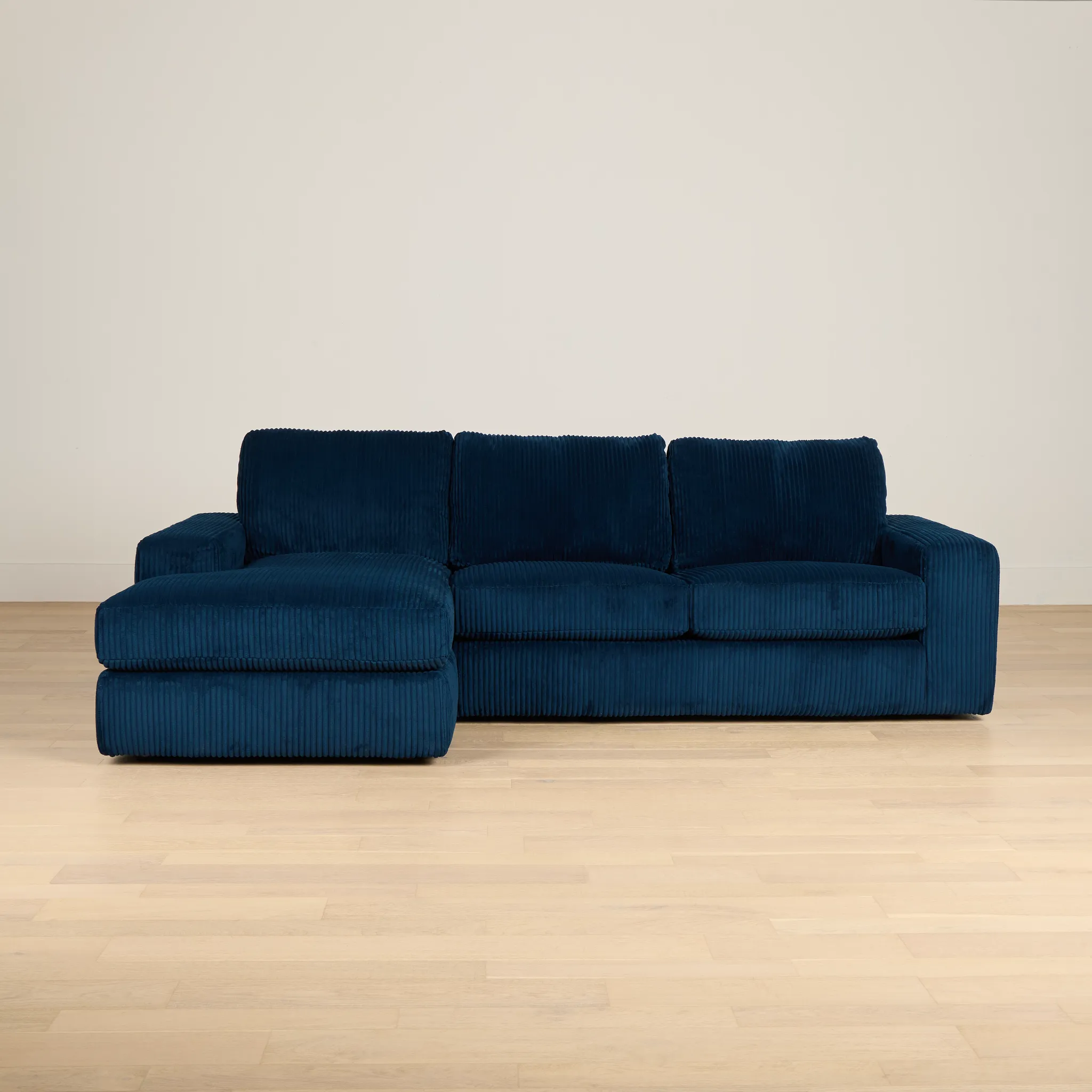 Charlie Dark Blue Fabric Left Chaise Sectional