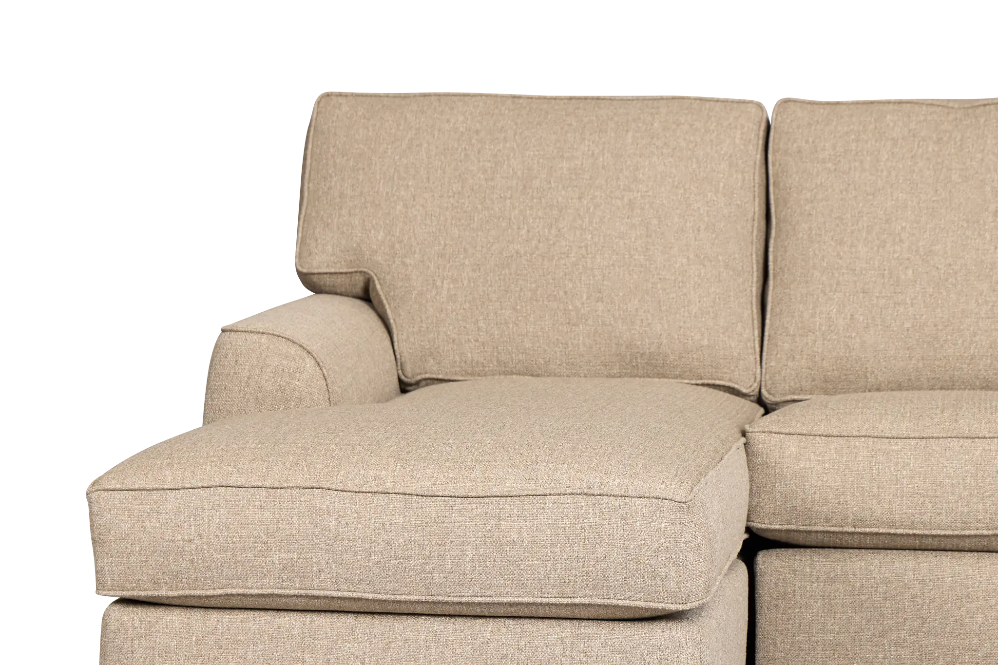 Sinclair Brown Fabric Medium Left Chaise Sectional Sinclair Brown Fabric Medium Left Chaise Sectional