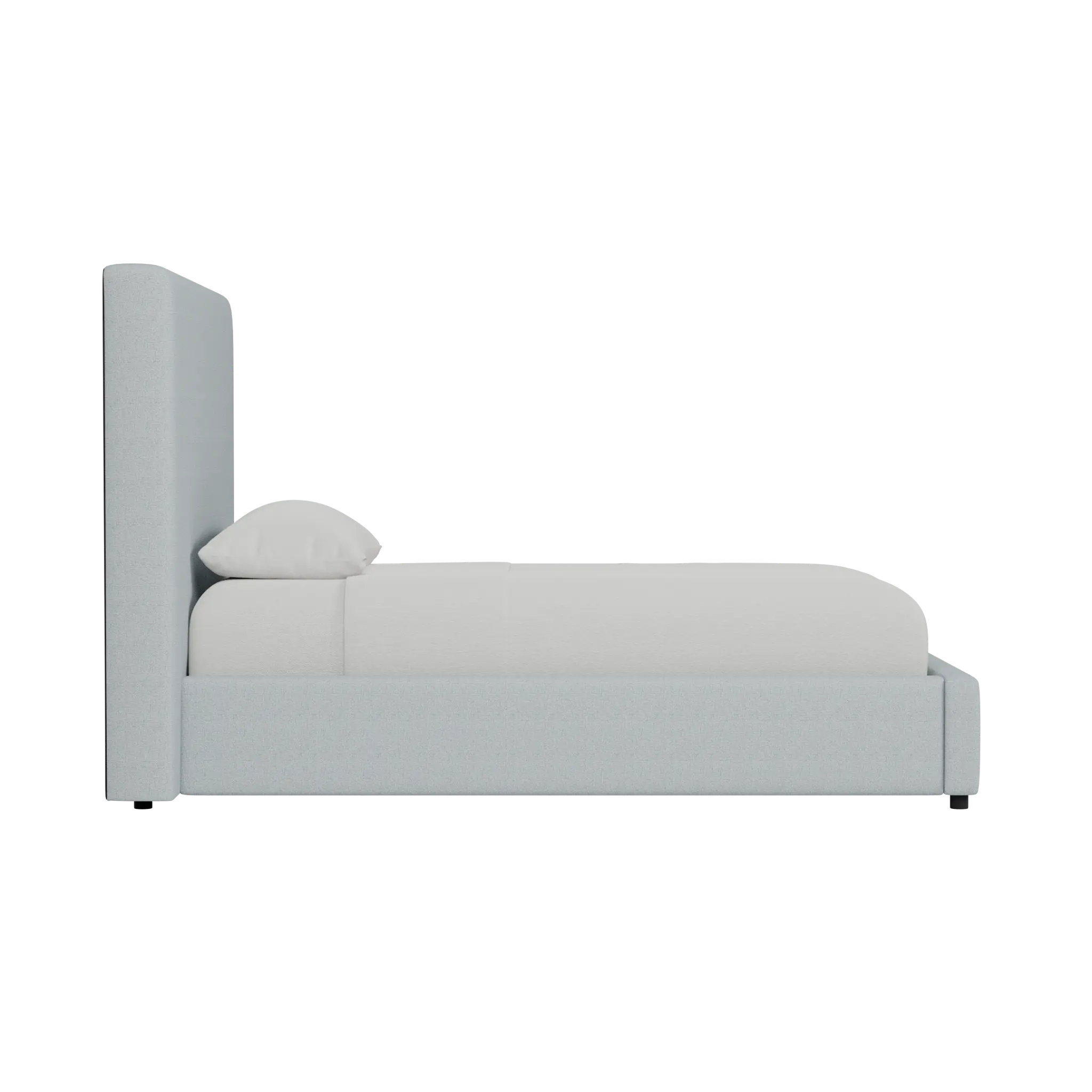 Grayton Natural Beauty Light Blue 54" Upholstered Platform Bed Grayton Natural Beauty Light Blue 54" Upholstered Platform Bed