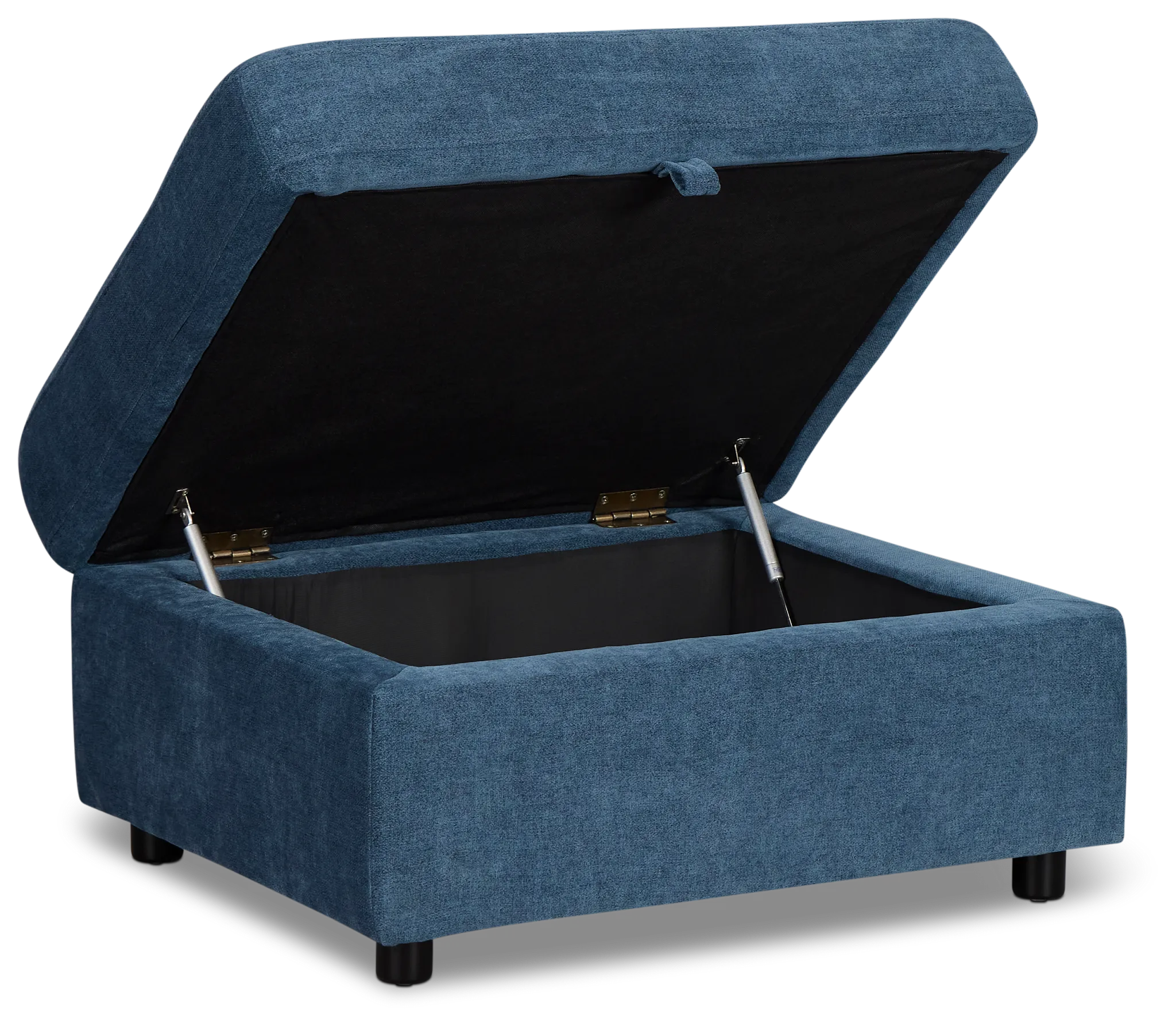 Addie Blue Fabric Storage Ottoman