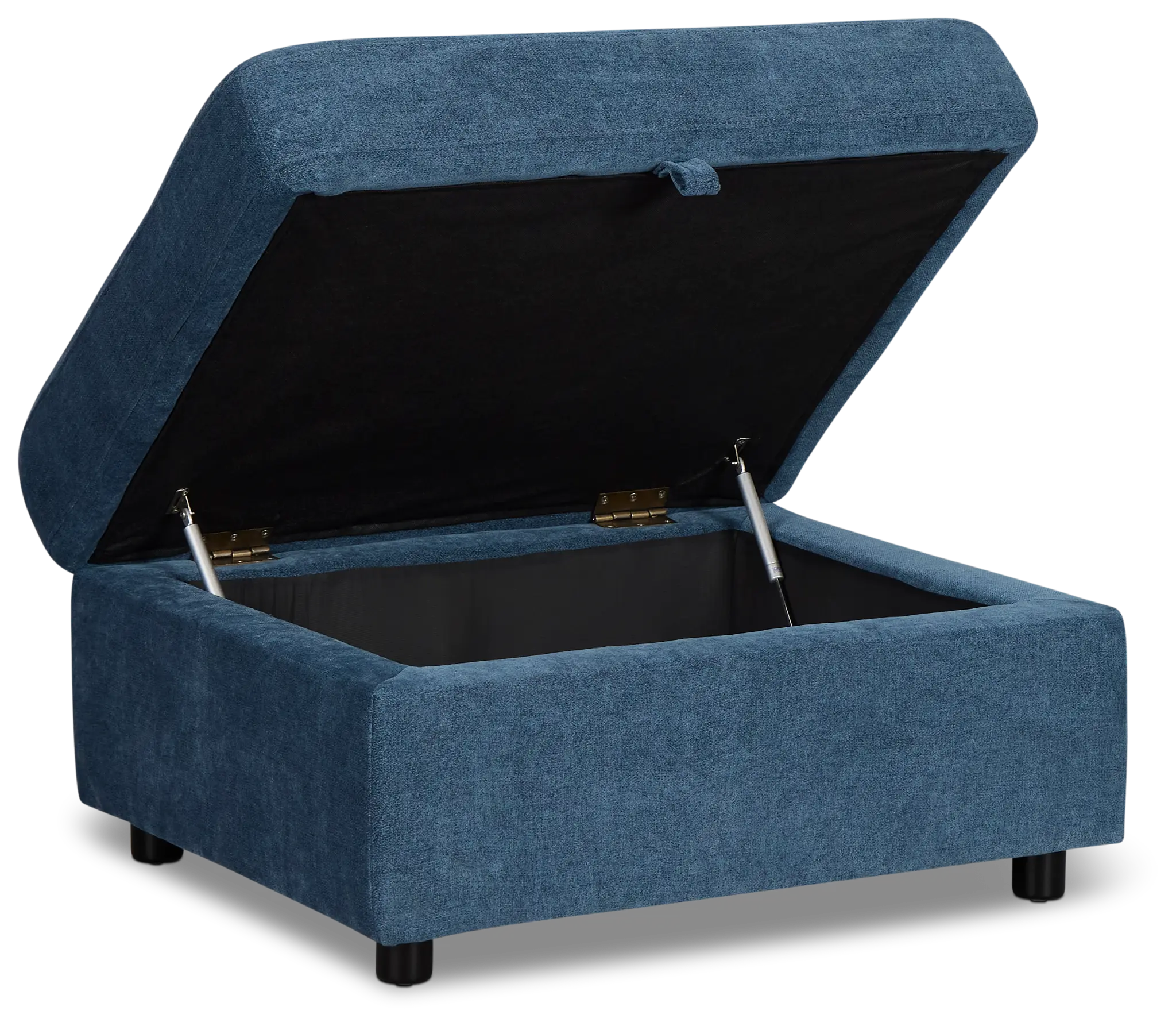 Addie Blue Fabric Storage Ottoman Addie Blue Fabric Storage Ottoman