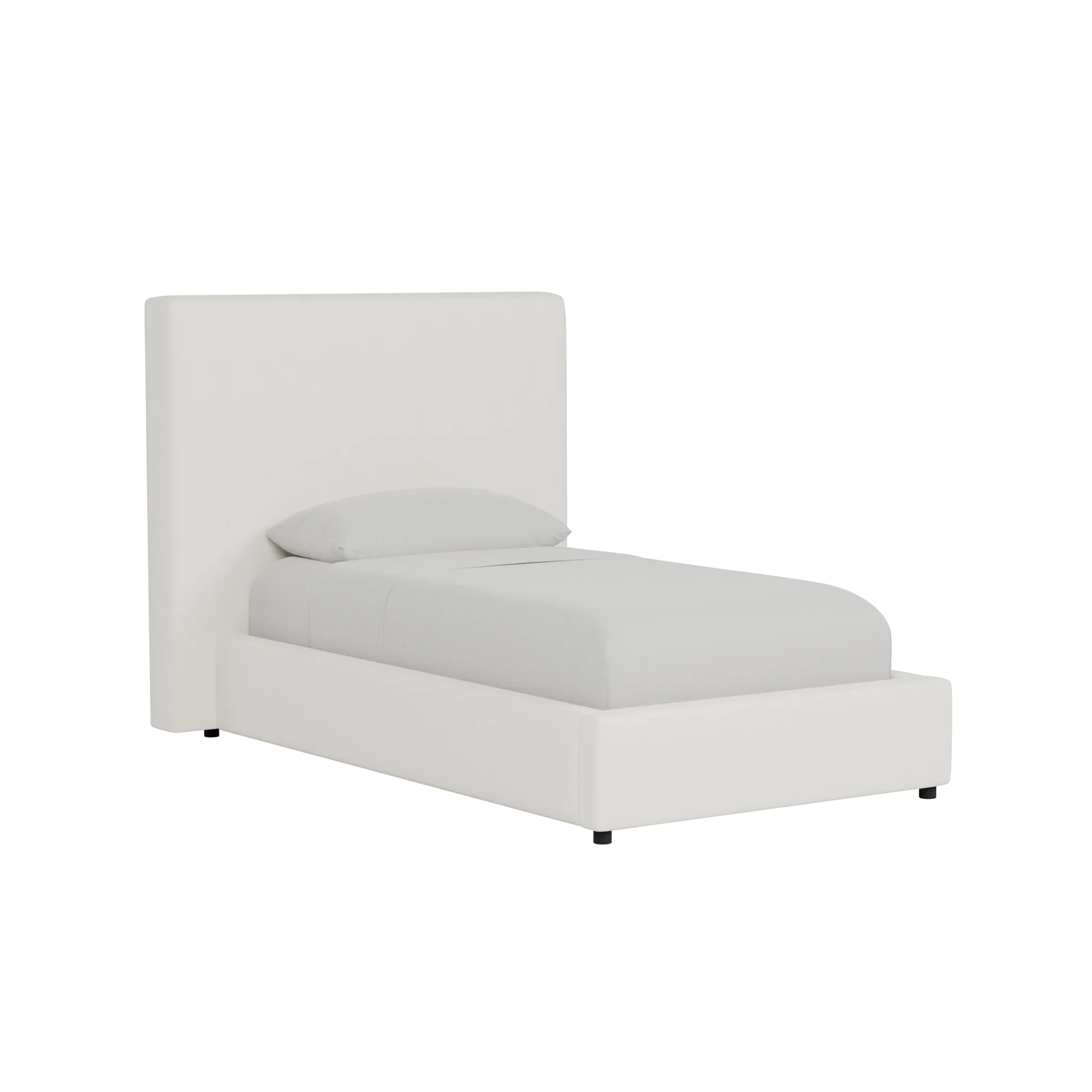 Grayton Gellar White 54" Upholstered Platform Bed