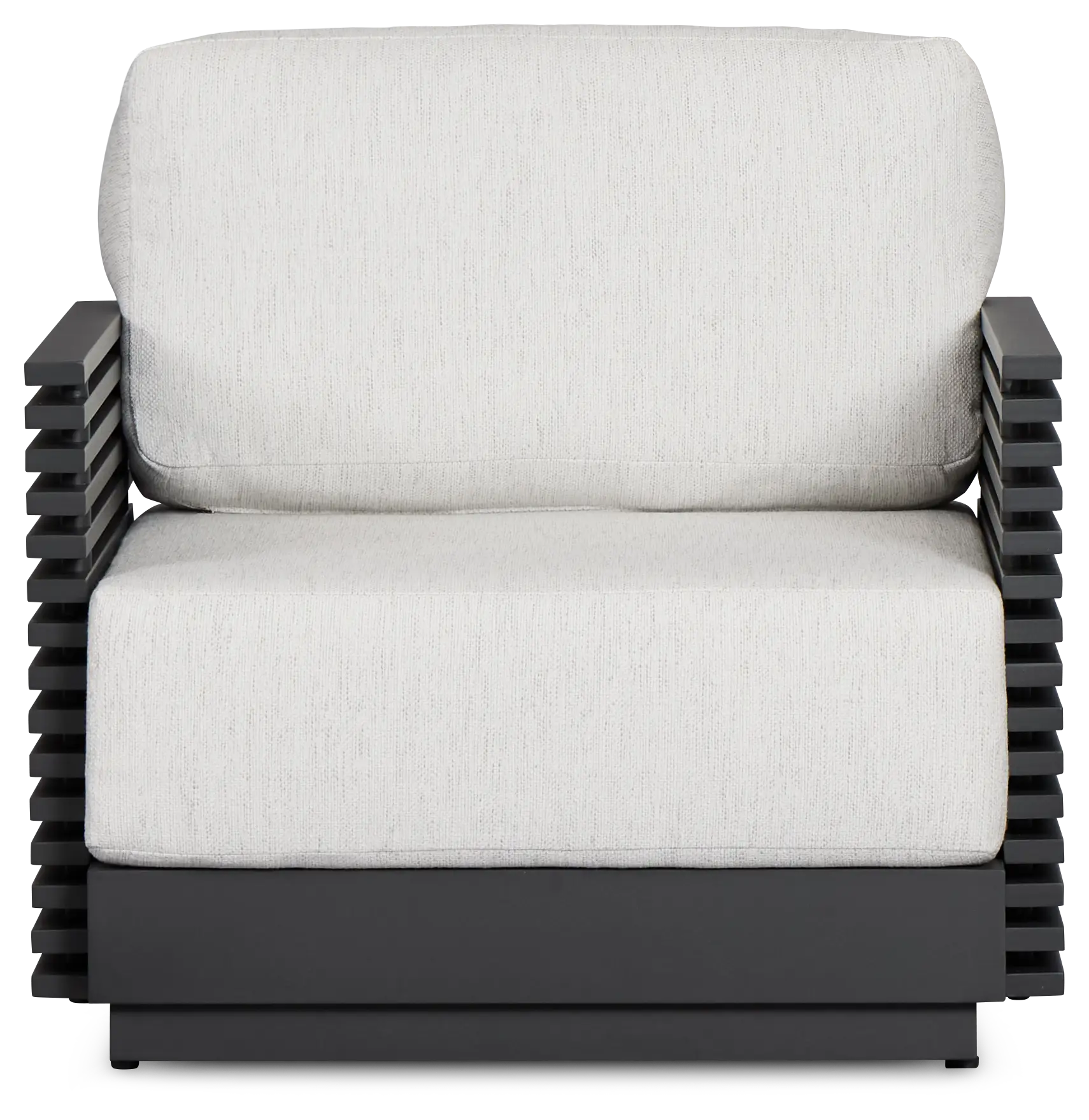 Monterey Black Aluminum Chair With Light Gray Cushions Monterey Black Aluminum Chair With Light Gray Cushions