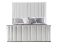 Ocean Drive White Metal Panel Bed