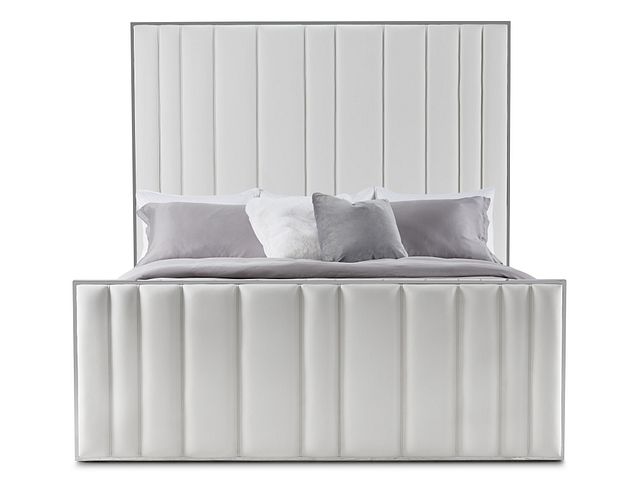 Ocean Drive White Metal Panel Bed