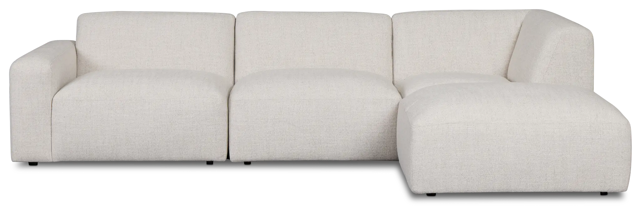 Baylor Light Beige Fabric 4-piece Right Facing Bumper Sectional Baylor Light Beige Fabric 4-piece Right Facing Bumper Sectional