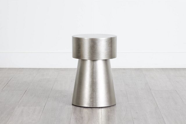 Linea Medium Metal Round Chairside Table (0)