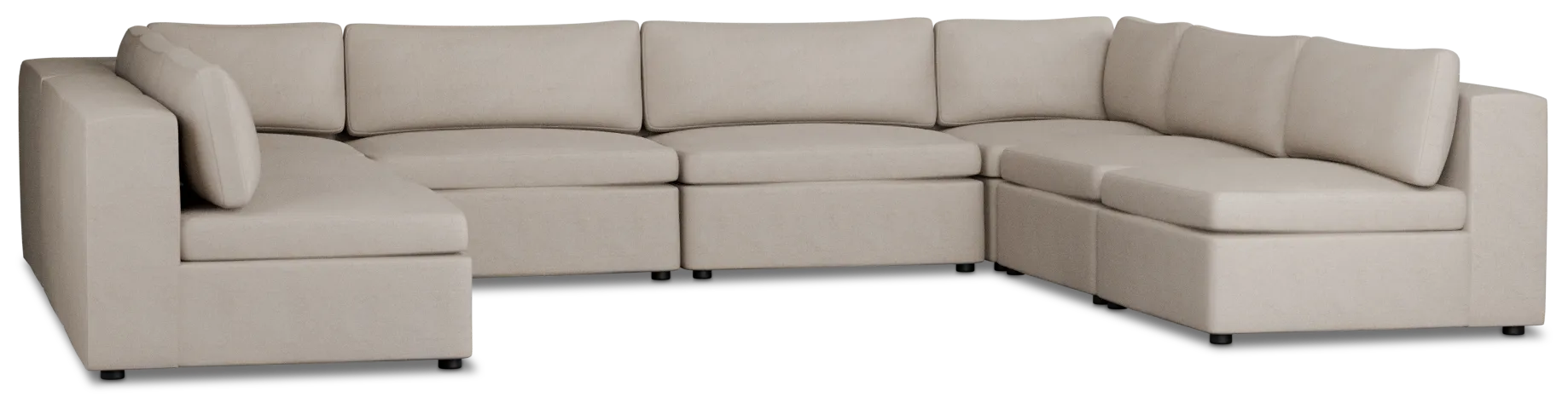 Destin Sutton Beige Fabric 8-piece Modular Sectional