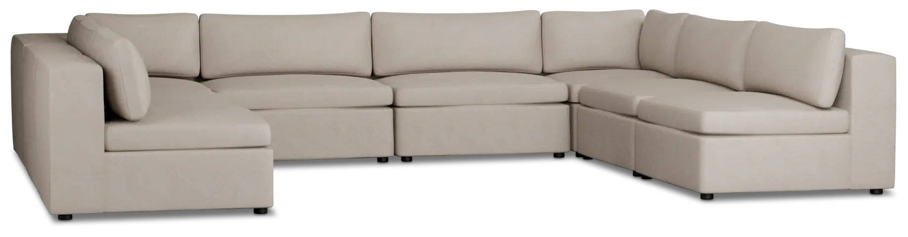 Destin Sutton Beige Fabric 8-piece Modular Sectional Destin Sutton Beige Fabric 8-piece Modular Sectional