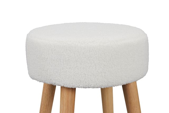 Jacques White Boucle Stool