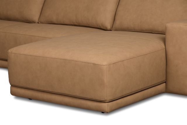 Kellan Light Brown Leather Medium Right Chaise Sectional