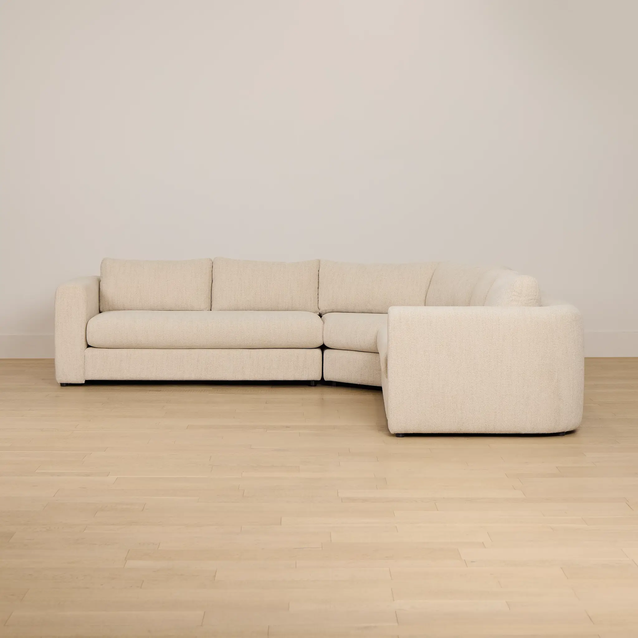 Alma Light Beige Fabric Small 2-arm Wedge Sectional Alma Light Beige Fabric Small 2-arm Wedge Sectional