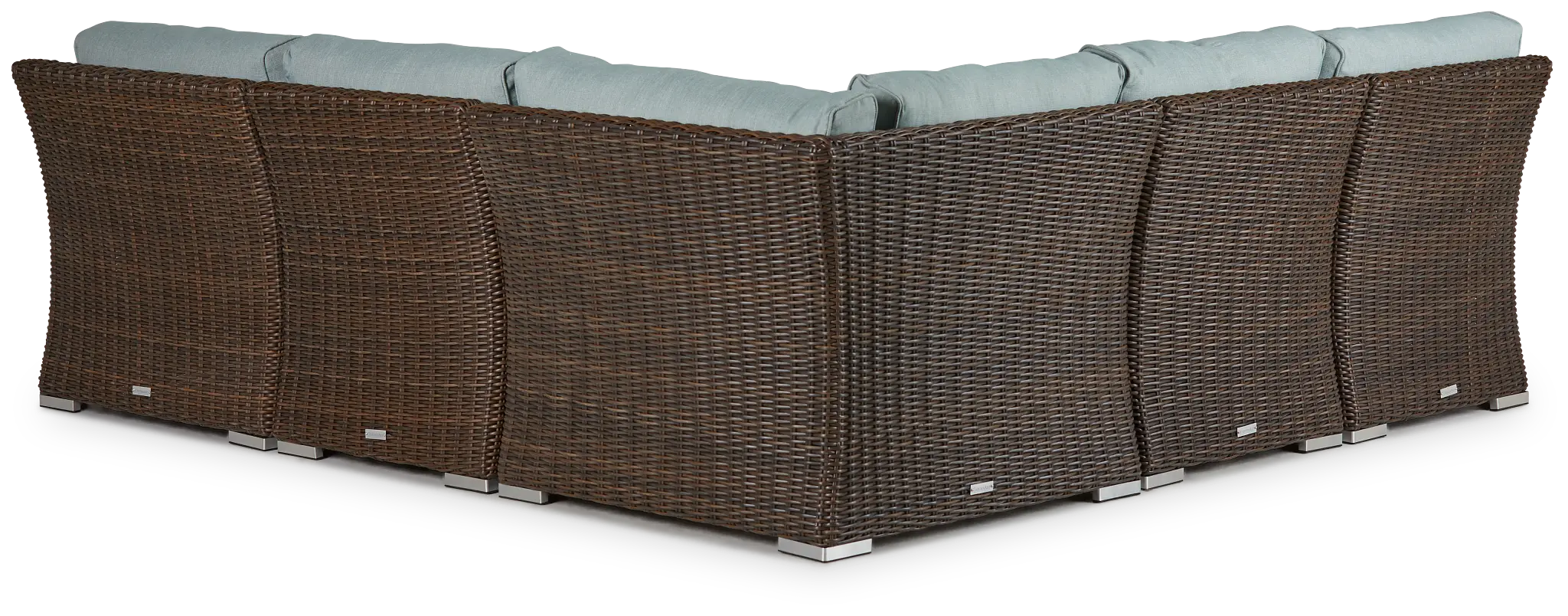 Southport Teal Right 5-piece Modular Sectional Southport Teal Right 5-piece Modular Sectional