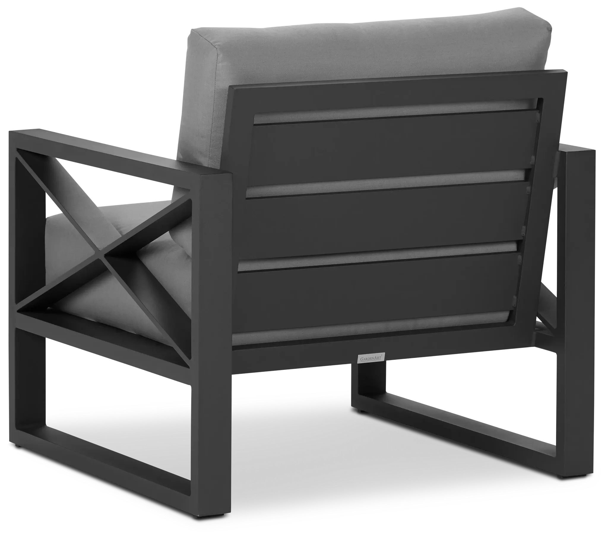Linear Dark Gray Aluminum Chair