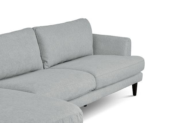 Fremont Light Blue Fabric Left Chaise Sectional