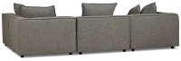 Tatum Gray Fabric 4-piece Modular Sectional