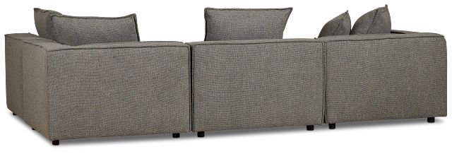 Tatum Gray Fabric 4-piece Modular Sectional
