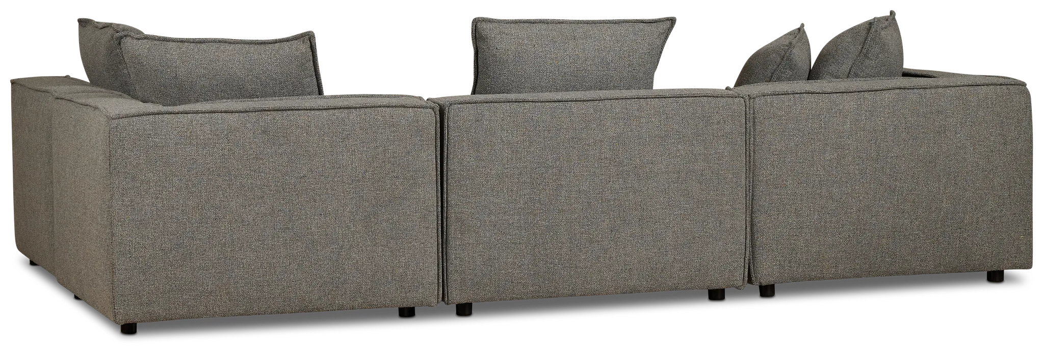 Tatum Gray Fabric 4-piece Modular Sectional