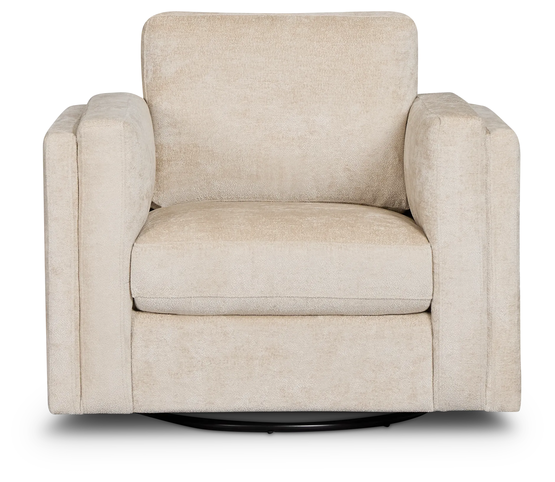 Farren Beige Fabric Swivel Chair