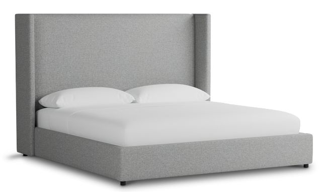 Captiva Suave Gray 60" Upholstered Shelter Bed