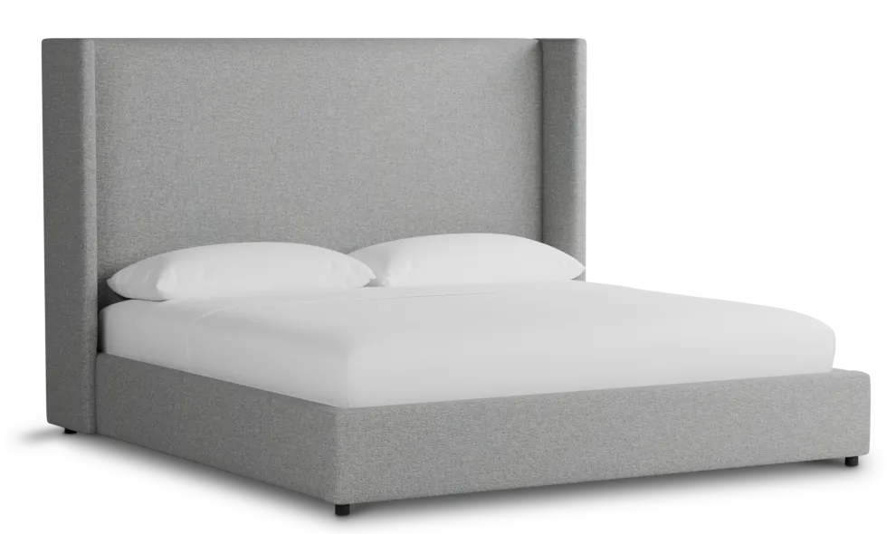 Captiva Suave Gray 60" Upholstered Shelter Bed