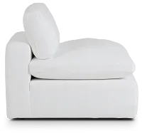 Grant White Fabric Armless Chair
