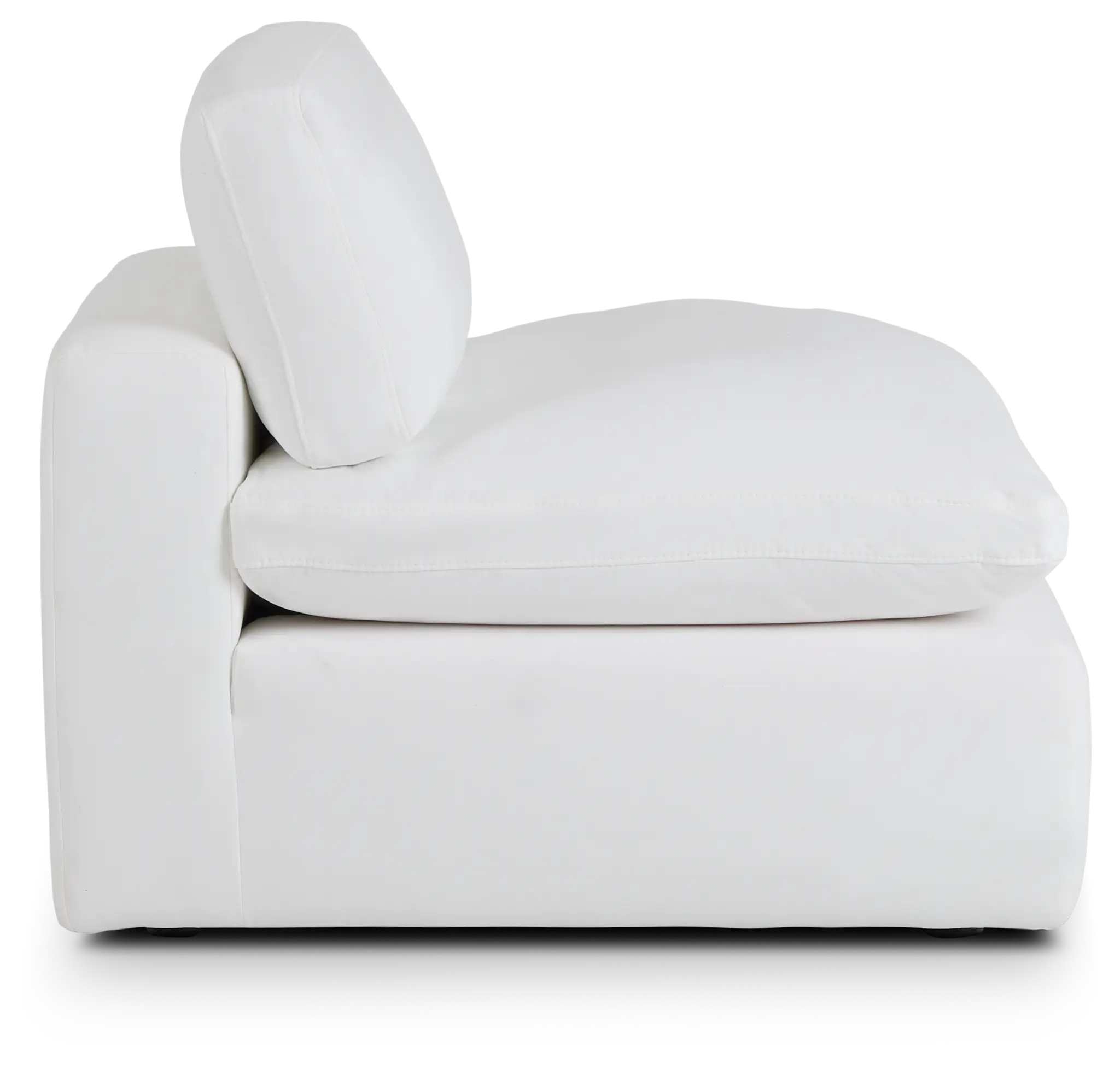 Grant White Fabric Armless Chair Grant White Fabric Armless Chair