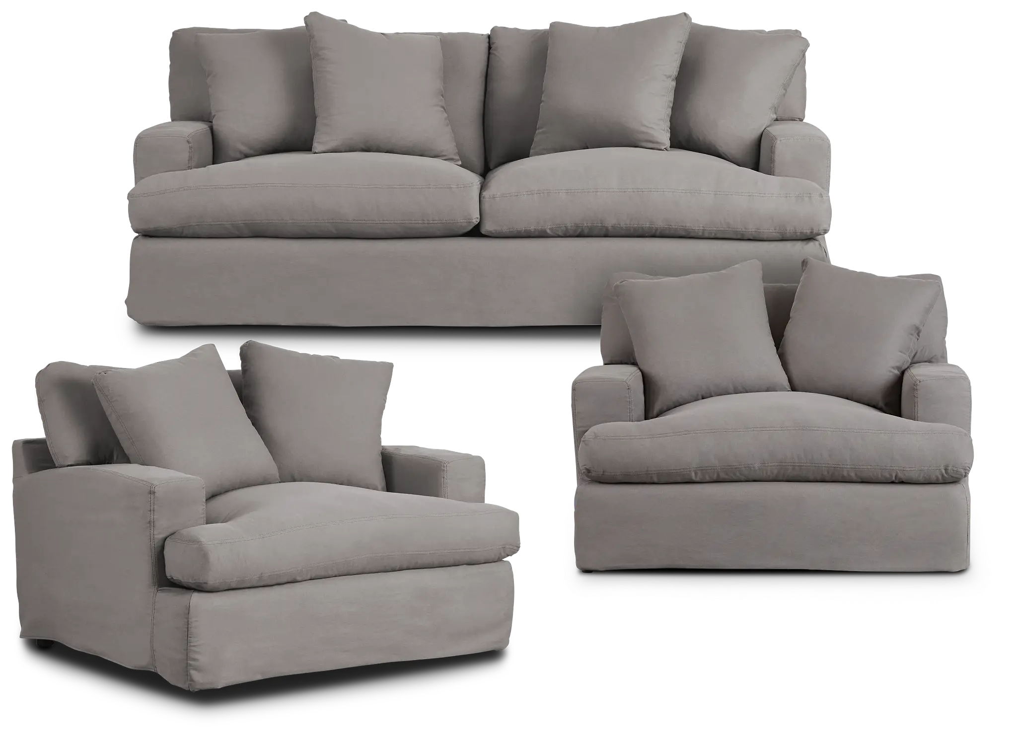 Delilah Gray Fabric Living Room Delilah Gray Fabric Living Room