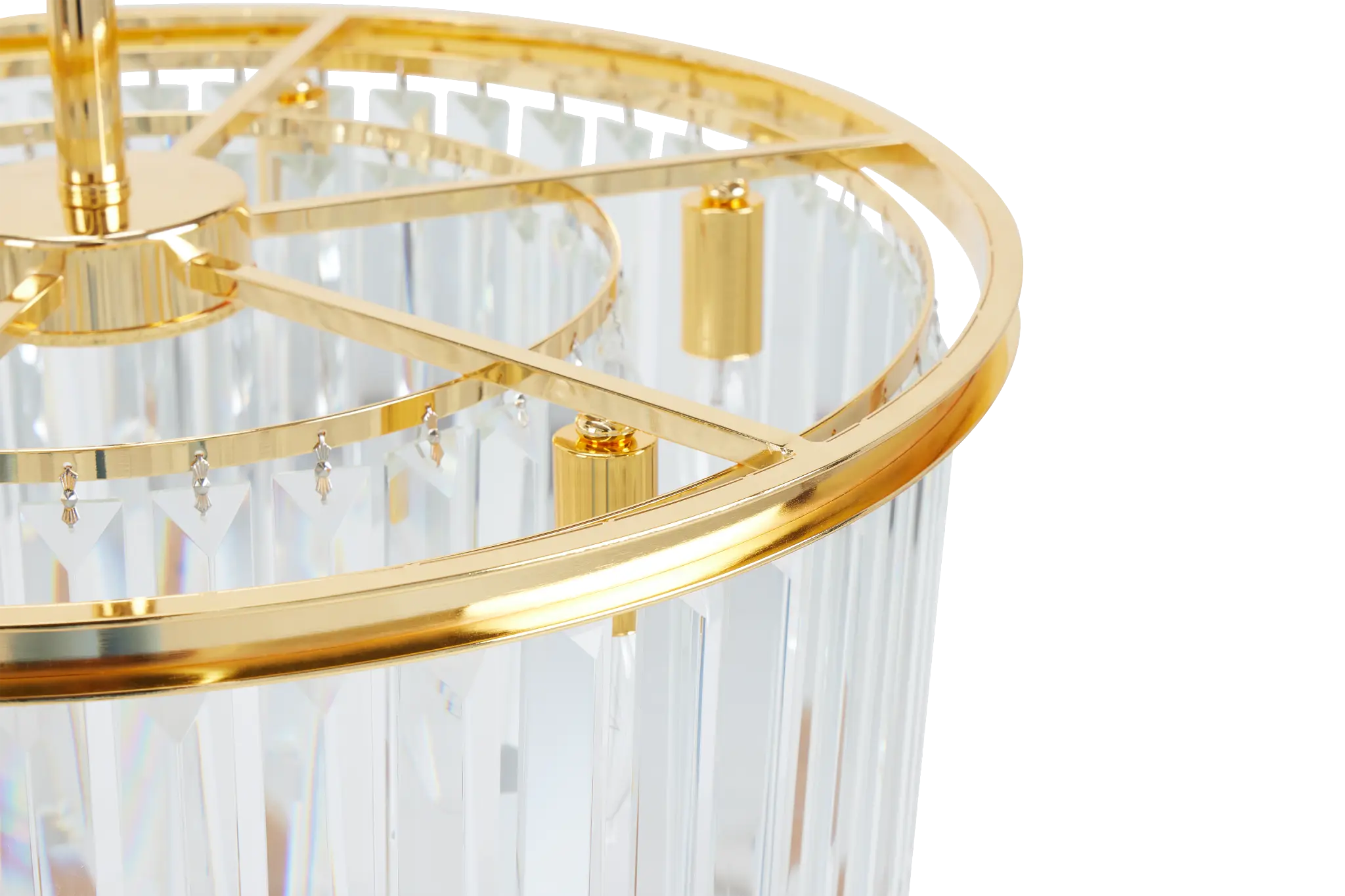 Audrey Gold Round Chandelier Audrey Gold Round Chandelier