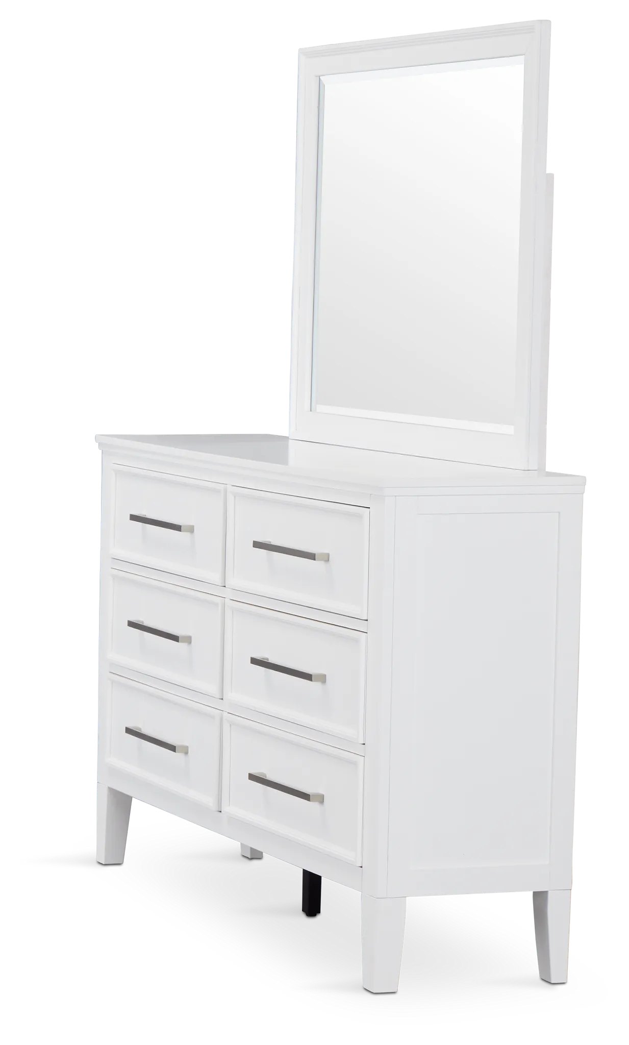 Seabrook White Small Dresser & Mirror