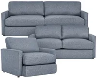 Noah Dark Gray Fabric Living Room